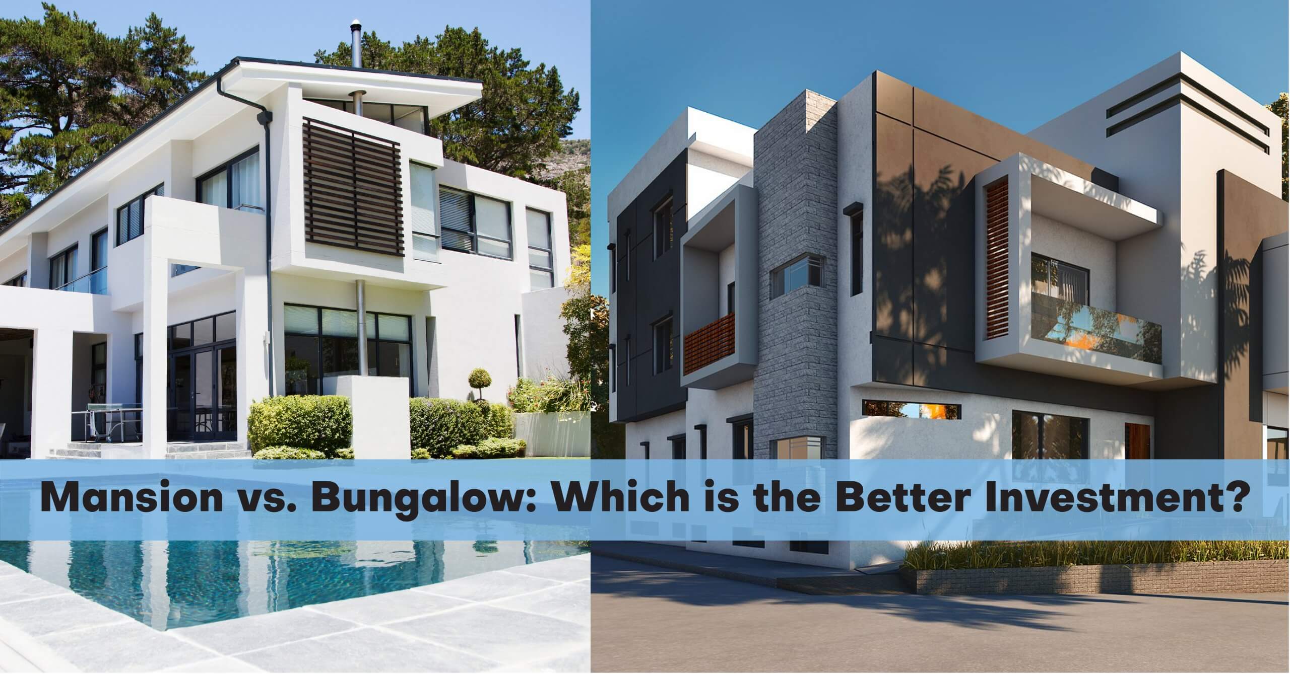 bungalow vs villa vs mansion